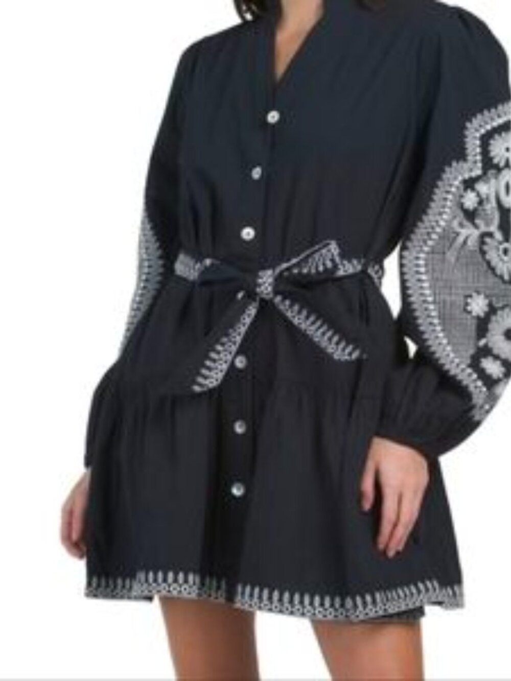 7 For All Mankind~ NWT!!~ Navy embroidered min dress. - Picture 16 of 16